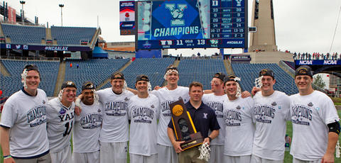 Team and Andy Shay with NCAA trophy